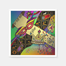 Guardanapo De Papel Purim Esther Celebration Dark Art Impressão