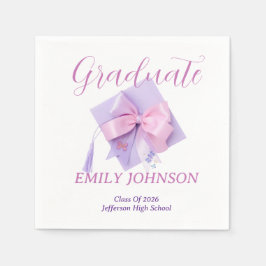 Guardanapo De Papel Purple Cap Graduation Party Paper