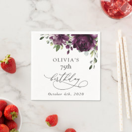 Guardanapo De Papel Purple Flowers, Plum Flowers, Boho, Birthday