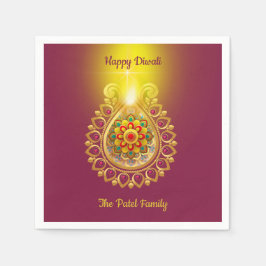 Guardanapo De Papel Purple Happy Diwali