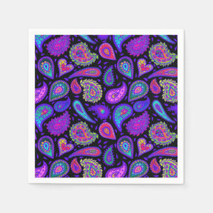 Guardanapo De Papel Purple Paisley perfeitamente Bonito