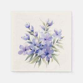 Guardanapo De Papel Purple Periwinkles: Casamento Personalizado Napkin
