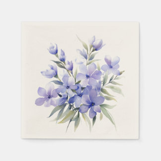 Guardanapo De Papel Purple Periwinkles: Casamento Personalizado Napkin