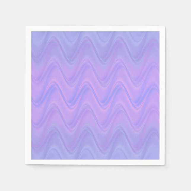 Guardanapo De Papel Purple Pink Wavy Lines Pattern (Frente)