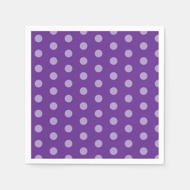 Guardanapo De Papel Purple Polka Dots  (Frente)