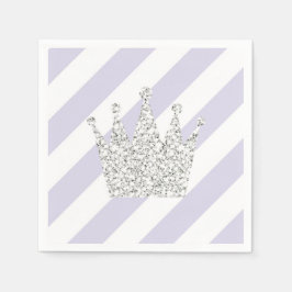Guardanapo De Papel Purple Princess Crown Napkins
