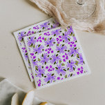 Guardanapo De Papel Purple Watercolor Floral Garden Napkins<br><div class="desc">Celebrar com sua família e amigos com esses elegantes guardanapos de papel Floral Garden,  cor d'água roxa. Perfeito para bebês e chás de panela,  almoços e todos os seus eventos de casamento.</div>