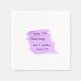 Guardanapo De Papel Púrpura aquarela esplaquecer o 10º aniversário mod