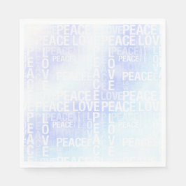 Guardanapo De Papel Púrpura Branco Aqua Blue Tie dye Peace Love