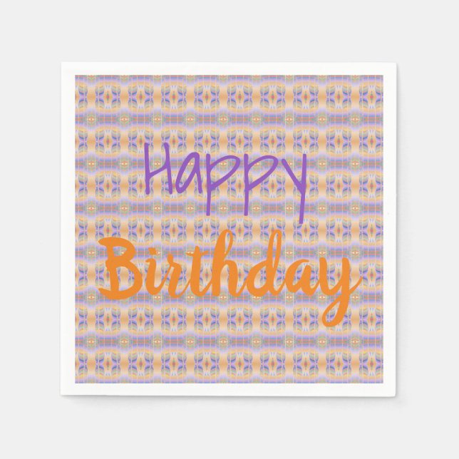 Guardanapo De Papel Púrpura E Laranja (Frente)