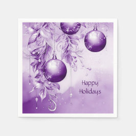 Guardanapo De Papel Púrpura Ornações Natal Napkin