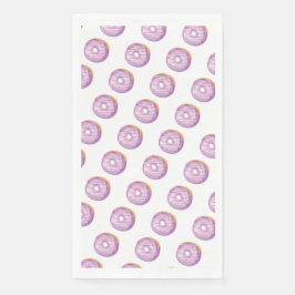 Guardanapo De Papel Púrpura Pintada Pintada Pintada com Rosquinhas de 