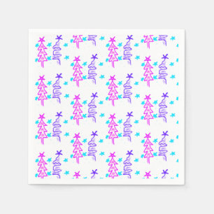 Guardanapo De Papel Púrpura rosa, podridão roxa, estrelas da árvore de