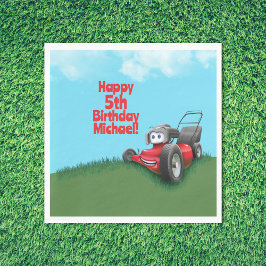 Guardanapo De Papel Push Lawn Mower Birthday Papel Plates Bowl