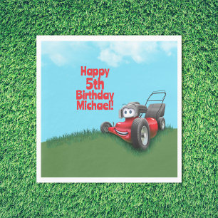 Guardanapo De Papel Push Lawn Mower Birthday Papel Plates Bowl