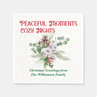 Guardanapo De Papel Pussy Willow Catkin Bouquet Christmas