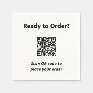 Guardanapo De Papel QR Code Café Napkin