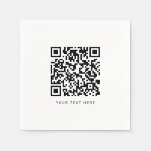 Guardanapo De Papel Qr Code e Texto Personalizados