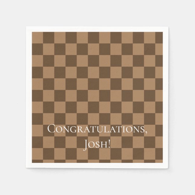 Guardanapo De Papel Quadrados de Chocolate Suave (Frente)