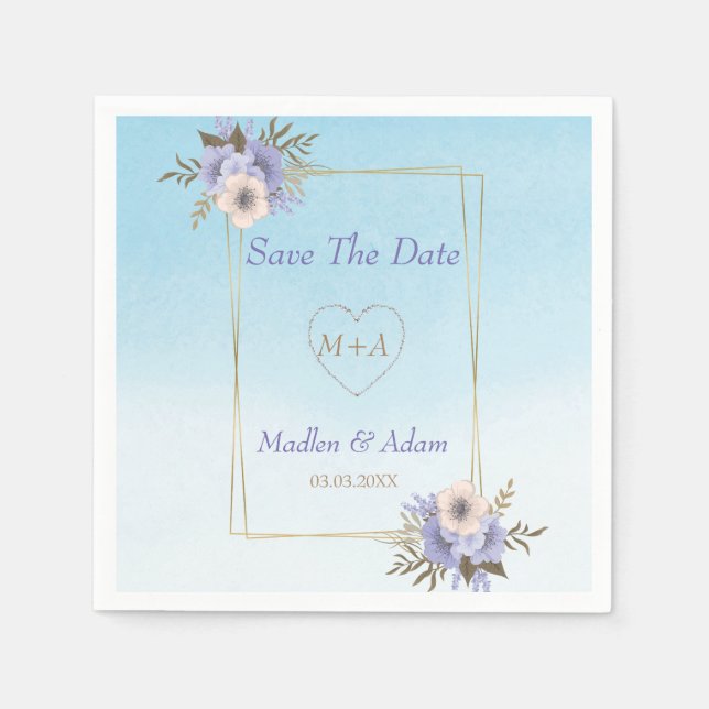 Guardanapo De Papel Quadro Com Flores (Frente)