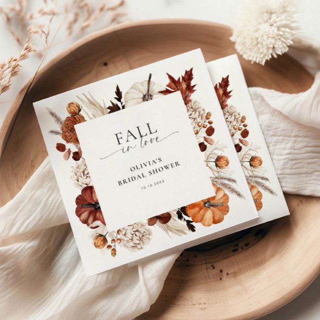 Guardanapo De Papel Quadro de Abóbora Neutra de Enamoramento (Criador carregado)