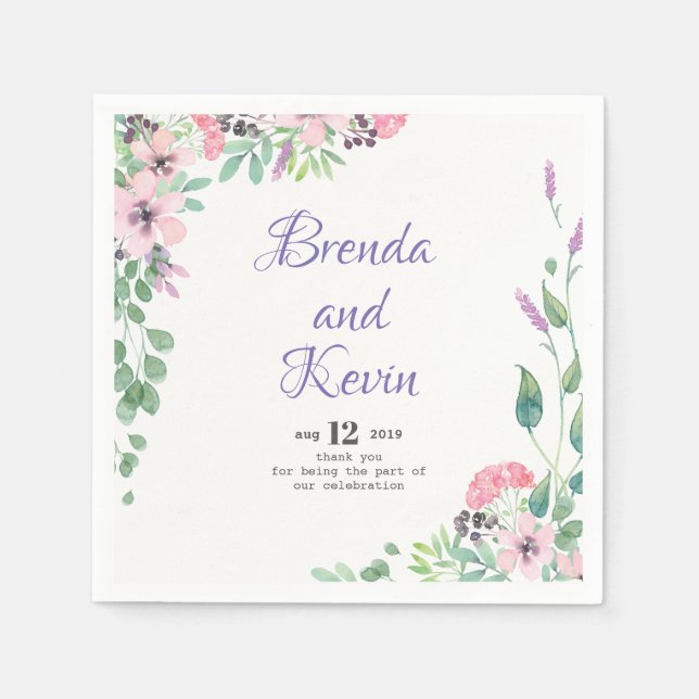 Guardanapo De Papel Quadro de Aquarelas Coloridas Modernas (Frente)