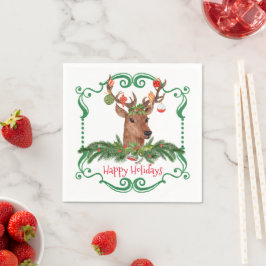 Guardanapo De Papel Quadro de Feriados Felizes dos Vendedores de Natal