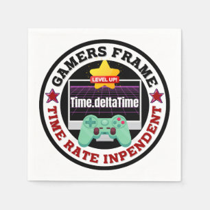 Guardanapo De Papel Quadro de Gamers - Independente da Taxa de Tempo