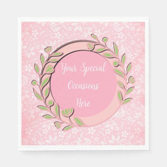 Guardanapo De Papel Quadro Floral Elegante: para Cada Ocasião (Frente)