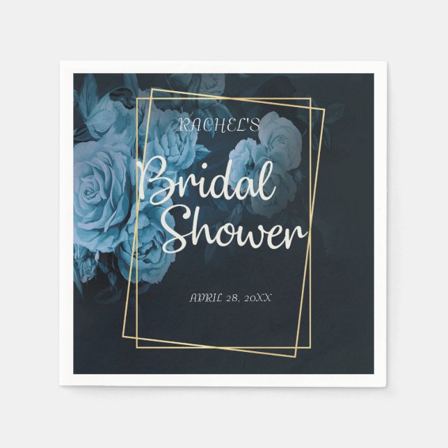 Guardanapo De Papel Quadro Geométrico Dourado Simples em Chic (Frente)