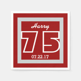 Guardanapo De Papel Quadro Geométrico Quadrado Moderno de Aniversário