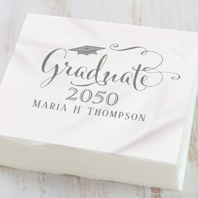 Guardanapo De Papel Quadro Moderno Mínimo de Graduação Elegante (Criador carregado)