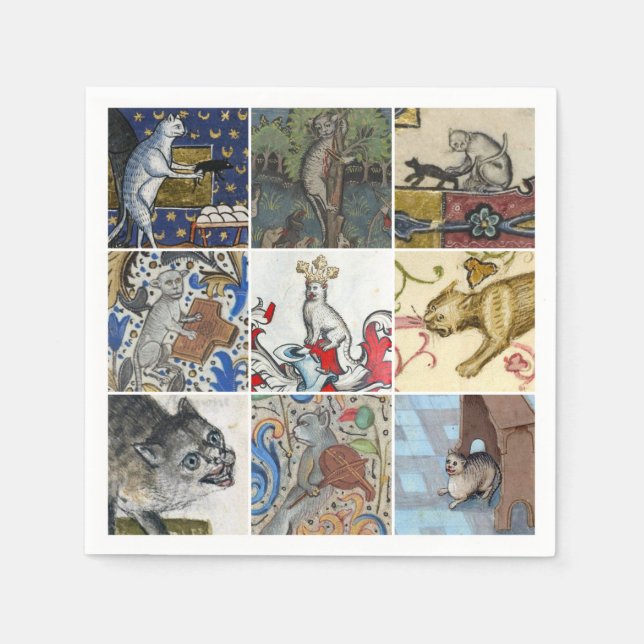 Guardanapo De Papel Qual Gato Medieval Você Está Hoje? (Frente)