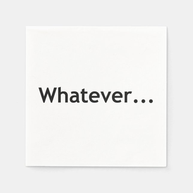 Guardanapo De Papel Qualquer (Frente)