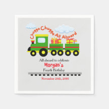 Qualquer Comboio Colorido De Aniversário De Idade 