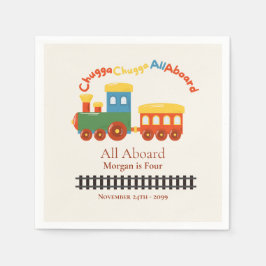 Guardanapo De Papel Qualquer Idade Aniversário Colorida Chugga A Bordo