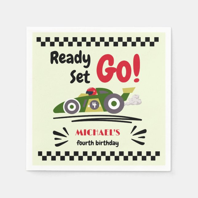 Guardanapo De Papel Qualquer Idade Preparada Para Aniversário, Ir Carr (Frente)