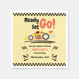 Guardanapo De Papel Qualquer Idade Pronta Para Aniversário, Passe Carr