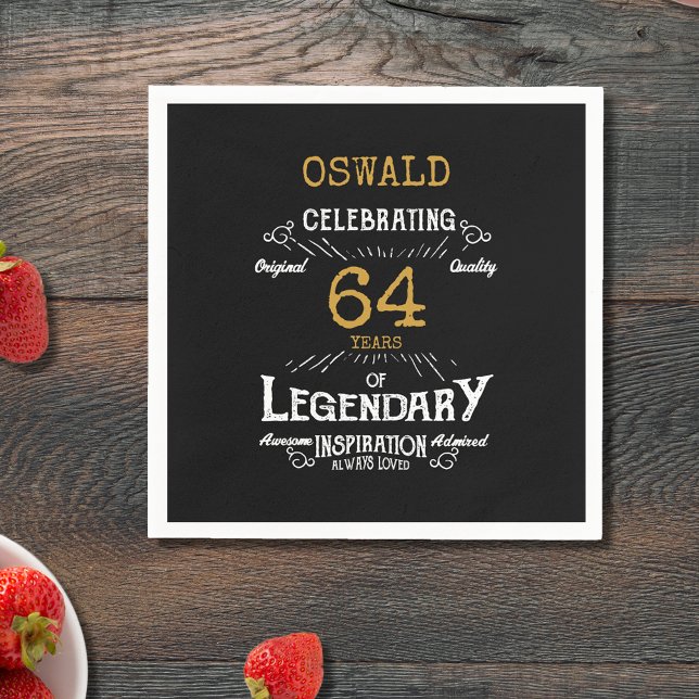 Guardanapo De Papel Qualquer Lendária Retroativa Dourada Preta de Nasc (Criador carregado)