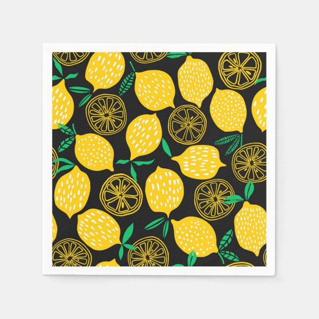 Guardanapo De Papel Quando A Vida Lhe Dá Limões Amarelo Sunny Lemon (Frente)