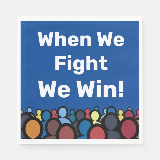Guardanapo De Papel Quando Lutamos, Ganhamos Harris Walz (Frente)