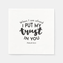 Guardanapo De Papel Quando tenho medo, ponho a minha confiança em voze