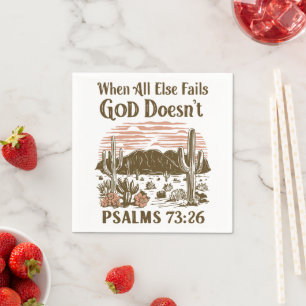 Guardanapo De Papel Quando todo o resto falha Deus não