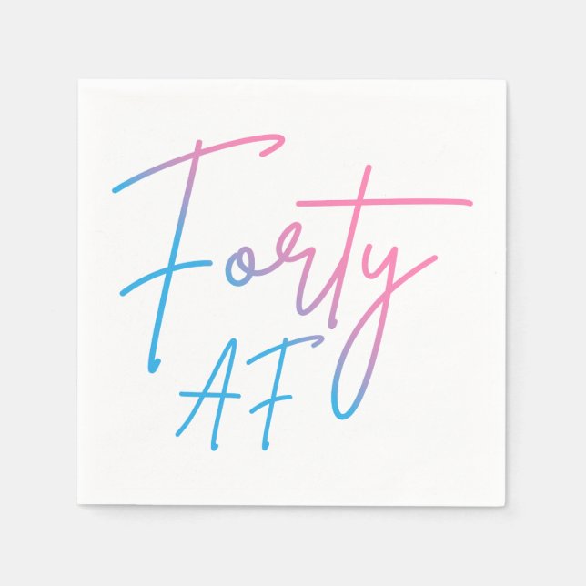 Guardanapo De Papel Quarenta AF II - Presente de aniversário (Frente)