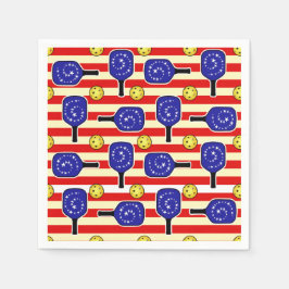 Guardanapo De Papel Quarto de julho Bolas Amarelas Vermelhas Brancas A