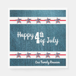 Guardanapo De Papel Quarto de julho Denim Paper Napkin