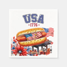 Guardanapo De Papel Quarto De Julho Partido Patriótico Americano Ameri