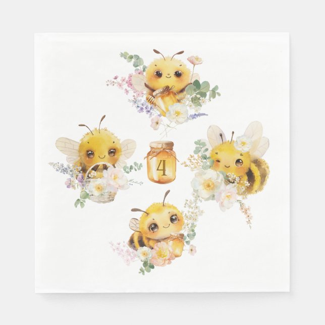 Guardanapo De Papel Quatro Bees Napkins (Frente)