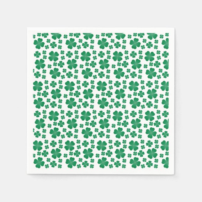 Guardanapo De Papel Quatro Folhas de Pano Verde (Frente)