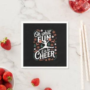 Guardanapo De Papel Que Diversão É Torcer Feio Cheerleading Natal